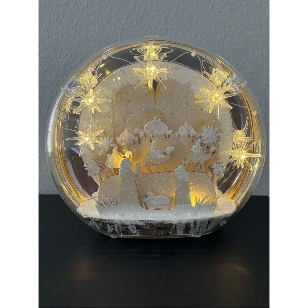 ❤️LED Nativity Disc Table Decor - Picture 2 of 4